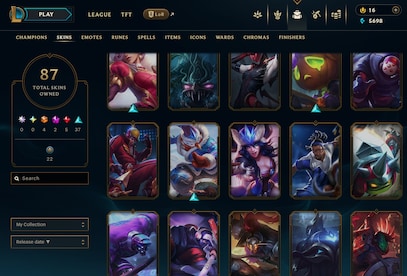 League of Legends Account 87 Skins + 161 Champ - EUW server (PC) - League of Legends Account - GLOBAL - 5
