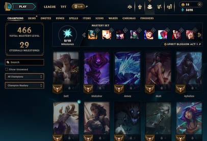 League of Legends Account 87 Skins + 161 Champ - EUW server (PC) - League of Legends Account - GLOBAL - 25