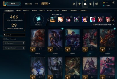 League of Legends Account 87 Skins + 161 Champ - EUW server (PC) - League of Legends Account - GLOBAL - 20