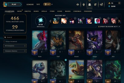 League of Legends Account 87 Skins + 161 Champ - EUW server (PC) - League of Legends Account - GLOBAL - 30