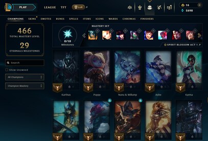 League of Legends Account 87 Skins + 161 Champ - EUW server (PC) - League of Legends Account - GLOBAL - 24