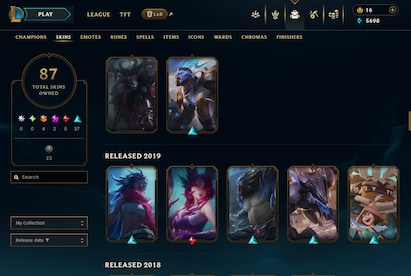 League of Legends Account 87 Skins + 161 Champ - EUW server (PC) - League of Legends Account - GLOBAL - 12
