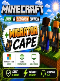 Minecraft: Java & Bedrock Edition  + Migrator Cape (PC) - Microsoft Store Account - GLOBAL - 1