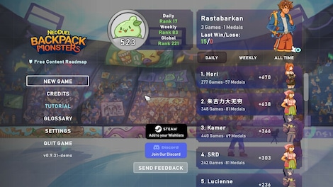 NeoDuel: Backpack Monsters (PC) - Steam Key - GLOBAL - 3