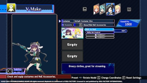 Neptunia Virtual Stars - Hibiki Ao Pack (PC) - Steam Key - GLOBAL - 3