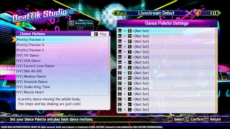 Neptunia Virtual Stars - Unlock All BeatTik Dances (PC) - Steam Key - GLOBAL - 3