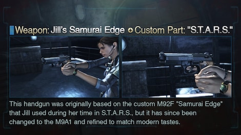 Resident Evil: Revelations / Biohazard: Revelations - Jill's Samurai Edge + Custom Part S.T.A.R.S. Steam Gift GLOBAL - 6