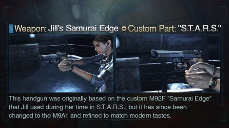 Resident Evil: Revelations / Biohazard: Revelations - Jill's Samurai Edge + Custom Part S.T.A.R.S. Steam Key GLOBAL - 6