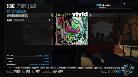 Rocksmith - Living Colour - Cult of Personality Steam Key GLOBAL - 2