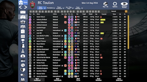 Rugby Union Team Manager 2017 Steam Key GLOBAL - 4