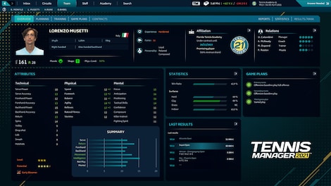 Tennis Manager 2021 (PC) - Steam Key - EUROPE - 3