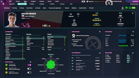 Tennis Manager 2024 (PC) - Steam Key - GLOBAL - 7
