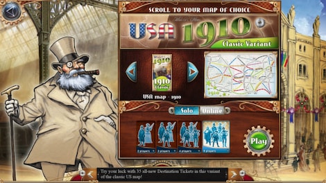 Ticket to Ride USA 1910 Steam Key GLOBAL - 0