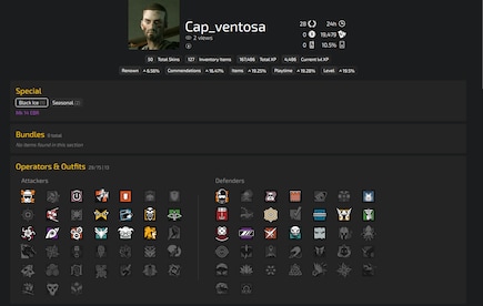 Tom Clancy's Rainbow Six Siege Account | 1 Black Ice + 29 Operators + 50 Total Skins + 28 Level (PC) - Ubisoft Connect Account - GLOBAL - 5