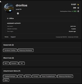 Tom Clancy's Rainbow Six Siege Account 3 Black Ice + 51 Operators + 73 Total Skins + 94 Level + 258 R6 Credits (PC) - Ubisoft Connect Account - GLOBAL - 9
