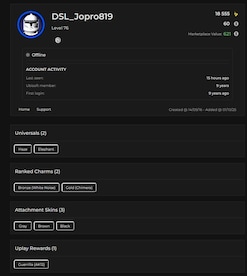 Tom Clancy's Rainbow Six Siege Account 31 Operators + 39 Total Skins + 76 Level + 60 R6 Credits (PC) - Ubisoft Connect Account - GLOBAL - 9