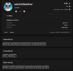 Tom Clancy's Rainbow Six Siege Account 6 Black Ice + 35 Operators + 89 Total Skins + 97 Level (PC) - Ubisoft Connect Account - GLOBAL - 9