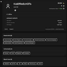 Tom Clancy's Rainbow Six Siege Account 6 Black Ice + 74 Operators + 97 Total Skins + 82 Level + 9 R6 Credits (PC) - Ubisoft Connect Account - GLOBAL - 9