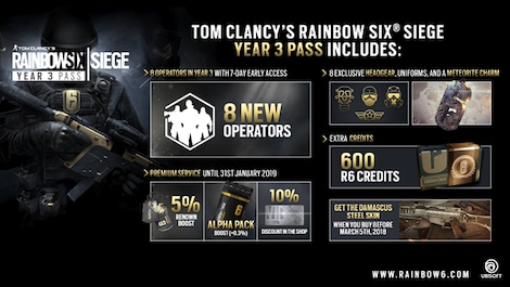 Tom Clancy's Rainbow Six Siege - Year 3 Pass PC Ubisoft Connect Key GLOBAL - 3