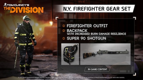 Tom Clancy's The Division - N.Y. Firefighter Gear Set Ubisoft Connect Key GLOBAL - 0