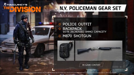 Tom Clancy's The Division - N.Y. Policeman Gear Set Ubisoft Connect Key GLOBAL - 0