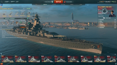 World of Warships - Admiral Graf Spee Pack Steam Key GLOBAL - 7