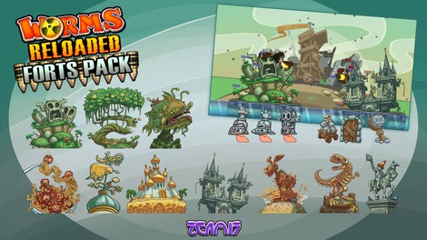 Worms Reloaded: Forts Pack Steam Key GLOBAL - 8