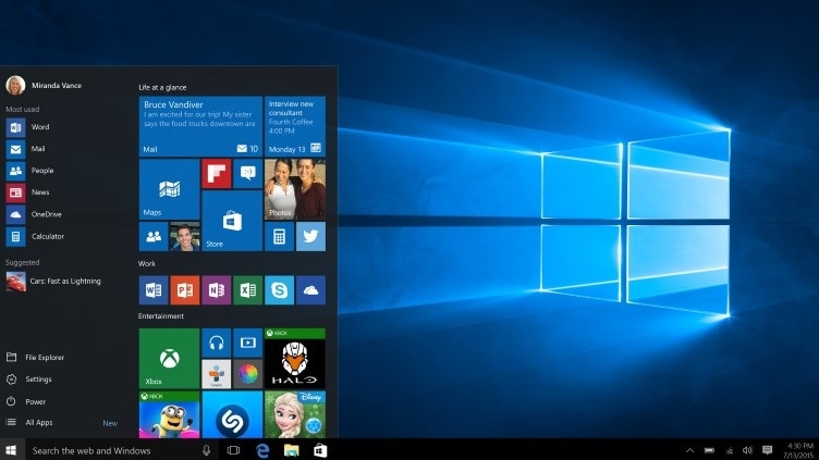 Microsoft Windows 10 Pro N system