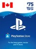 PlayStation Network Gift Card 75 CAD - PSN CANADA