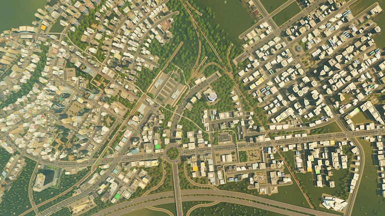 City from Top view in game