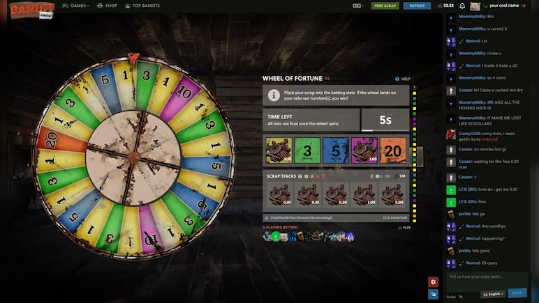 Bandit.camp Gift Cards 500 Scrap