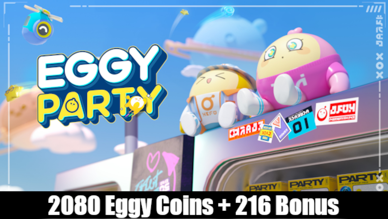 Eggy Party 2080 eggy coins + 216 Bonus