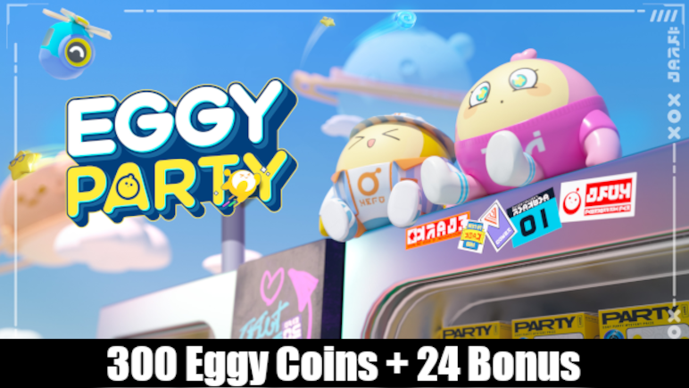 Eggy Party 300 eggy coins + 24 Bonus