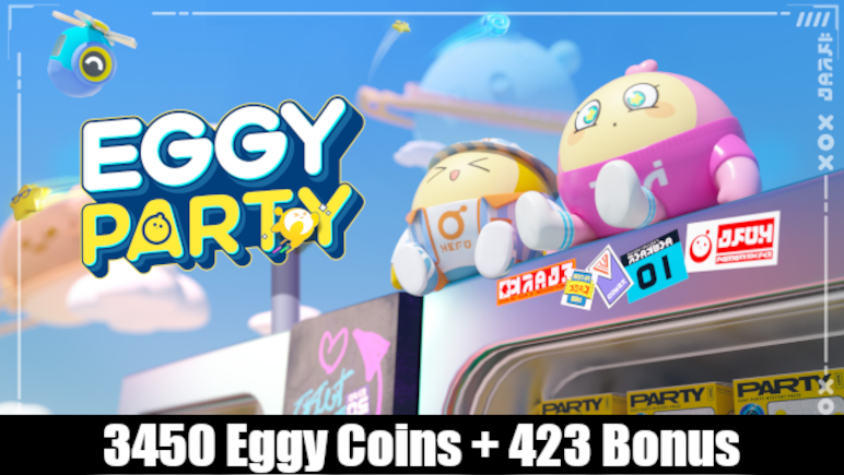 Eggy Party 3450 eggy coins + 423 Bonus