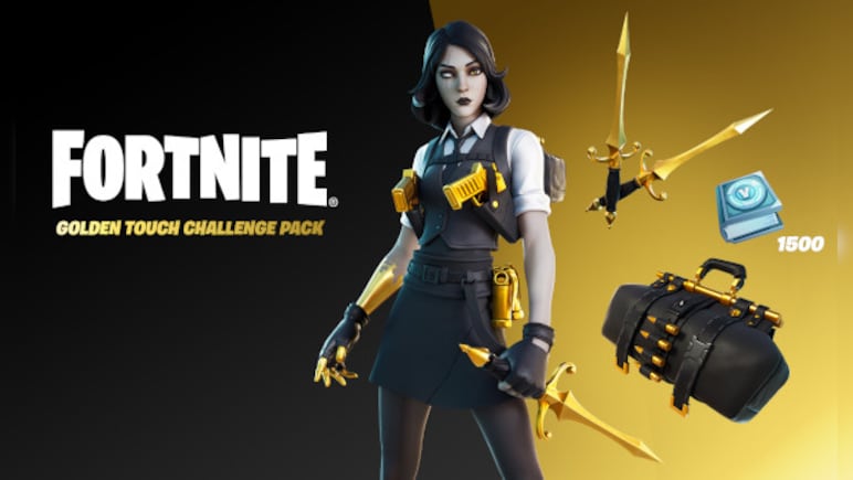 Fortnite - Golden Touch Challenge Pack + 1500 V-Buck