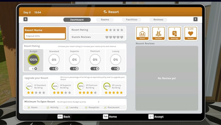 Hotel: A Resort Simulator