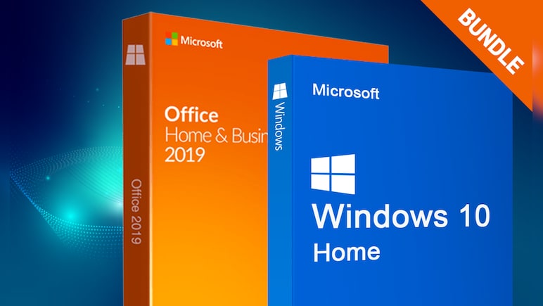 Microsoft Windows 10 Home & Microsoft Office Home & Business 2019 (Mac) bundle