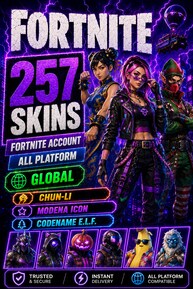 Fortnite Account (All Platform) 257 Skins + Chun-Li , Modena Icon , Codename E.L.F. - GLOBAL