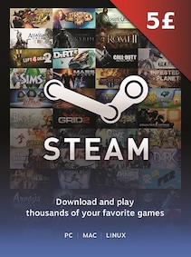 

Steam Gift Card 5 GBP - Steam Key - For GBP Currency Only