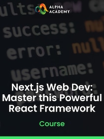 

Next.js Web Dev: Master this Powerful React Framework - Alpha Academy Key - GLOBAL