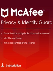 

McAfee Privacy & Identity Guard (PC) (1 Device, 1 Year) - McAfee Key - GLOBAL