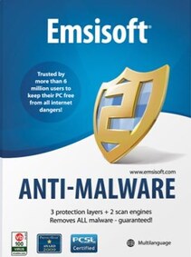 

Emsisoft Anti-Malware 1 Device PC 1 Device 1 Year - Emsisoft Key - GLOBAL