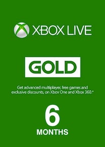 

Xbox Live GOLD Subscription Card 6 Months Xbox Live GLOBAL