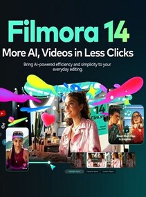 

Wondershare Filmora 14 Advanced AI 5000 Credit - 1 Year Wondershare Key - GLOBAL