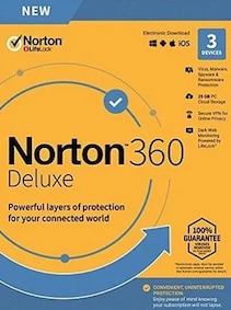 Norton 360 Deluxe Non-Subscription (3 Devices, 1 Year) - Symantec Key - EUROPE