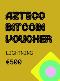 

Azteco Bitcoin (Crypto) Lightning Voucher 500 EUR - Azteco Key - GLOBAL