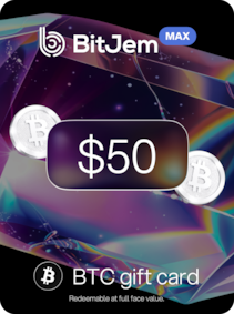 BitJem MAX Crypto Gift Card (BTC) 50 USD - BitJem Clave