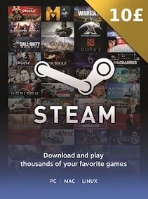 

Steam Gift Card 10 GBP - Steam Key - For GBP Currency Only