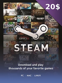 Steam Gift Card 20 CAD - Steam Key - For CAD Currency Only