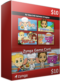 

Zynga Game Card Zynga GLOBAL 10 USD